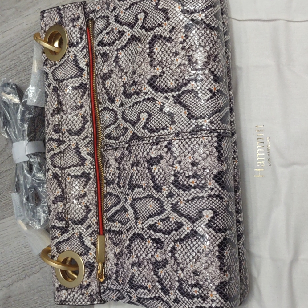 Hammitt Reversible Convertible VIP Montana Daisy Snake Clutch Crossbody Purse - Picture 3 of 9